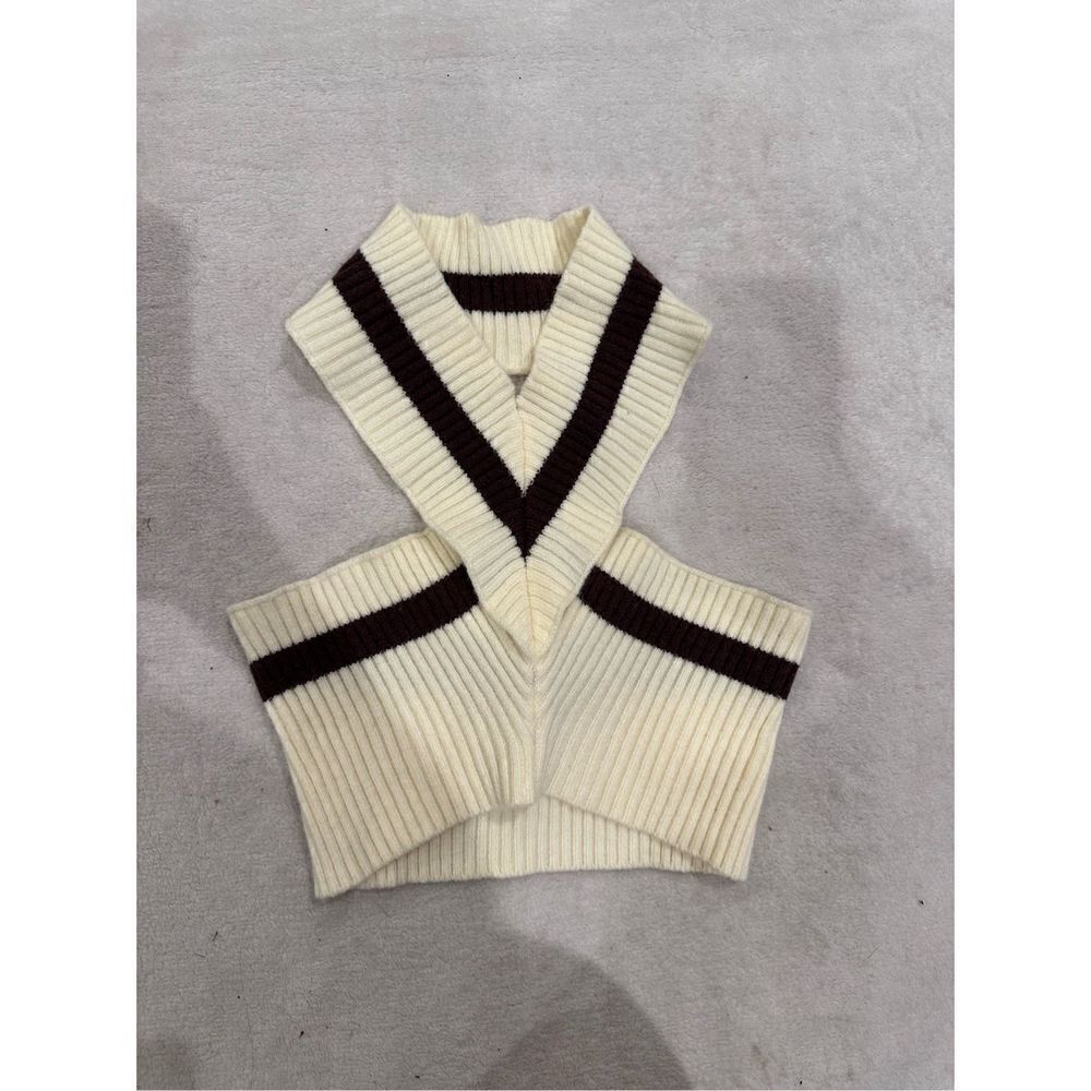Cute women’s cropped top crop top size S brown and cream